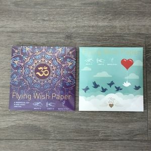Lot of 2 Flying Wish Papers Purple Om & Always in Our Hearts
